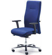 Bürodrehstuhl BIG STAR 30, blau / silber, mit Armlehnen, bis 150kg, ohne Kopfstütze