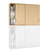 Aufsatzschrank MULTI M pro 278089, abschlie&szlig;bar, 2x3 OH, buche, 160x111x42cm (BxHxT)