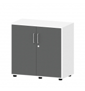Aktenschrank EVO 271036, abschlie&szlig;bar, 2x2 OH, wei&szlig;/anthrazit, 80x78,5x42cm (BxHxT)