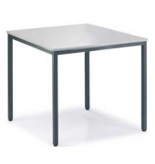 Besprechungstisch 221506, 72cm (H), 80x80cm (BxT), 4 Personen, quadratisch, lichtgrau / anthrazit