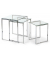 Beistelltisch, 55cm (H), 50x50cm (BxT), quadratisch, transparent / chrom