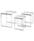 Beistelltisch, 55cm (H), 50x50cm (BxT), quadratisch, transparent / chrom