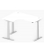 Sitz-Steh-Schreibtisch Comfort Multi M Pro, elektrisch höhenverstellbar, 64-130cm (H), 180x80cm (BxT), L-Form, weiß / silber