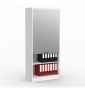 Rollladenschrank MULTI M 258499, abschlie&szlig;bar, 4 OH, wei&szlig;/alusilber, 80x183,5x42cm (BxHxT)