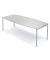 Konferenztisch 273306, 74,5cm (H), 220x100cm (BxT), 8 Personen, Tonnenform, lichtgrau / silber