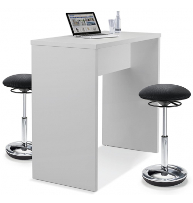 Bistrotisch Standard, 113cm (H), 100x60cm (BxT), rechteckig, lichtgrau / wei&szlig;