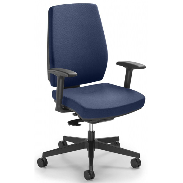 4251635624765 - Bürostuhl Ergo SIT blau schwarz mit Armlehnen bis 110kg ohne Kopfstütze 4251635624765 Deskin 4251635624765 - Bürostuhl Ergo SIT blau schwarz mit Armlehnen bis 110kg ohne Kopfstütze 4251635624765 Deskin