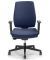 Bürostuhl Ergo SIT, blau / schwarz, mit Armlehnen, bis 110kg, ohne Kopfstütze