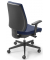 Bürostuhl Ergo SIT, blau / schwarz, mit Armlehnen, bis 110kg, ohne Kopfstütze