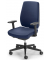 Bürostuhl Ergo SIT, blau / schwarz, mit Armlehnen, bis 110kg, ohne Kopfstütze