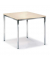 Besprechungstisch 248683, 72cm (H), 80x80cm (BxT), 4 Personen, quadratisch, ahorn / chrom