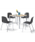 Besprechungstisch 248683, 72cm (H), 80x80cm (BxT), 4 Personen, quadratisch, ahorn / chrom