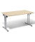 Klapptisch MODUL, 160x80cm (BxT), 72cm (H), Holz, rechteckig, ahorn / chrom