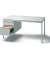 Schreibtischkombination BASE L, 72cm (H), 160x80cm (BxT), rechteckig, lichtgrau / lichtgrau