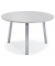 Konferenztisch DESKIN RIO, 73,5cm (H), 120x120cm (BxT), 6 Personen, rund, lichtgrau / silber