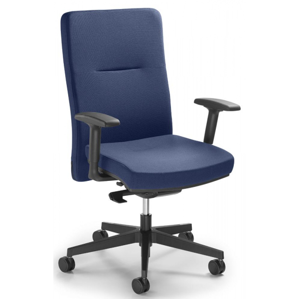 4251635626394 - Bürostuhl Ergo PRO blau   schwarz mit Armlehnen bis 110kg ohne Kopfstütze 4251635626394 Deskin