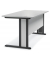 Schreibtisch Basic MULTI M, 74cm (H), 80x80cm (BxT), quadratisch, lichtgrau / anthrazit