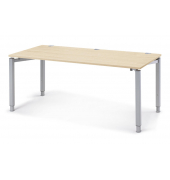 Schreibtisch CONCEPT LINE, manuell höhenverstellbar, 68-82cm (H), 200x80cm (BxT), rechteckig, ahorn / silber