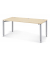 Schreibtisch CONCEPT LINE, manuell h&ouml;henverstellbar, 68-82cm (H), 200x80cm (BxT), rechteckig, ahorn / silber