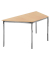 Besprechungstisch Deskin-Line, 72cm (H), 160x80cm (BxT), 3 Personen, Trapezform, buche / chrom