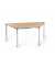 Besprechungstisch Deskin-Line, 72cm (H), 160x80cm (BxT), 3 Personen, Trapezform, buche / chrom
