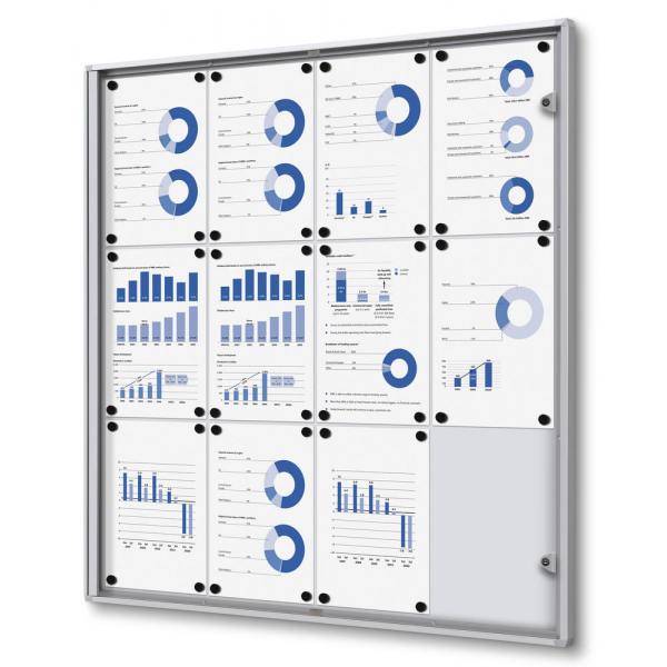 4251635627353 - Schaukasten 270054 12xA4 weiß silber magnetisch 4251635627353 Deskin