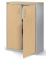 Aktenschrank CONCEPT LINE 270240, abschlie&szlig;bar, 3 OH, alusilber/buche, 80x116x42cm (BxHxT)