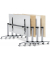 Klapptisch MODUL, 140x80cm (BxT), 72cm (H), Holz, rechteckig, ahorn / hellgrau, mit Rollen