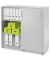 Schiebet&uuml;renschrank EVO 275231, abschlie&szlig;bar, 2x3 OH, lichtgrau, 120x112,5x42cm (BxHxT)