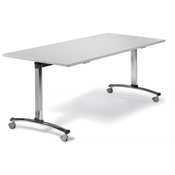 4251635628473 - Klapptisch 269815 72cm (H) 120x80cm (BxT) rechteckig lichtgrau chrom 4251635628473 Deskin 4251635628473 - Klapptisch 269815 72cm (H) 120x80cm (BxT) rechteckig lichtgrau chrom 4251635628473 Deskin