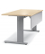 Schreibtisch Basic M MULTI M, 74cm (H), 120x80cm (BxT), rechteckig, ahorn / silber