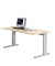 Schreibtisch Basic M MULTI M, 74cm (H), 120x80cm (BxT), rechteckig, ahorn / silber