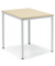 Besprechungstisch 283483, 72cm (H), 80x70cm (BxT), 4 Personen, rechteckig, ahorn / silber