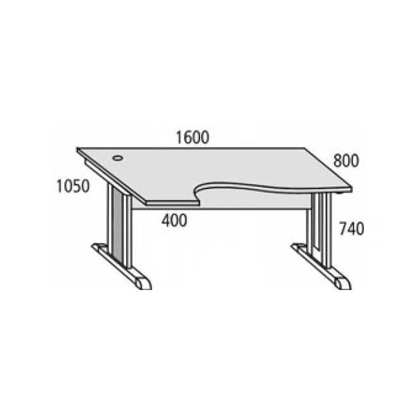 4251635628640 - Schreibtisch Basic MULTI M 275433 65-130cm (H) 160x105cm (BxT) Freiform lichtgrau silber 4251635628640 Deskin 4251635628640 - Schreibtisch Basic MULTI M 275433 65-130cm (H) 160x105cm (BxT) Freiform lichtgrau silber 4251635628640 Deskin