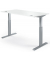 Sitz-Steh-Schreibtisch Basic MULTI M pro, elektrisch h&ouml;henverstellbar, 71,5-120,5cm (H), 120x80cm (BxT), rechteckig, wei&szlig; / silb