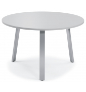 Konferenztisch 281505, 73,5cm (H), 100x100cm (BxT), 5 Personen, rund, lichtgrau / silber