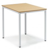 Besprechungstisch 283482, 72cm (H), 80x70cm (BxT), 4 Personen, rechteckig, buche / silber