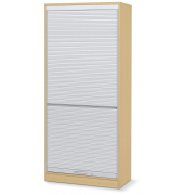Rollladenschrank MULTI M 258990, abschlie&szlig;bar, 4 OH, buche/alusilber, 80x183,5x42cm (BxHxT)