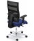 Bürodrehstuhl ecoNet, schwarz/blau / silber, bis 110kg, ohne Kopfstütze