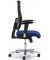 Bürodrehstuhl ecoNet, schwarz/blau / silber, bis 110kg, ohne Kopfstütze