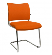 Besucherschwinger LAS VEGAS, orange / chrom, ohne Armlehnen, Freischwinger