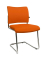 Besucherschwinger LAS VEGAS, orange / chrom, ohne Armlehnen, Freischwinger