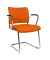 Besucherschwinger LAS VEGAS, orange / chrom, ohne Armlehnen, Freischwinger