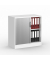 Rollladenschrank MULTI M 272046, abschlie&szlig;bar, 2 OH, wei&szlig;/alusilber, 80x80,5x42cm (BxHxT)