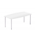 Konferenztisch 279304, 74,5cm (H), 180x100cm (BxT), 8 Personen, Tonnenform, weiß / silber