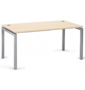 Schreibtisch  Basic MULTI M, 74cm (H), 120x80cm (BxT), rechteckig, ahorn / silber