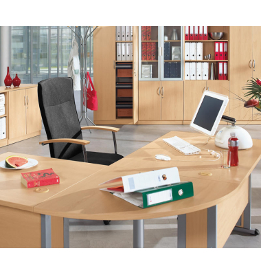 Verkettungsplatte, 80x80cm (BxT), Viertelkreis, ahorn, 25mm