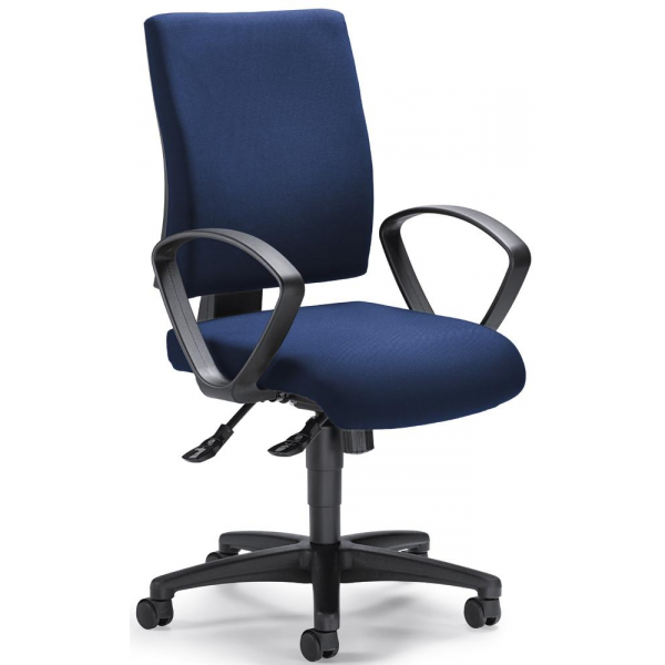 4251635632517 - Bürodrehstuhl COMFORT R dunkelblau schwarz mit Armlehnen bis 110kg ohne Kopfstütze 4251635632517 Deskin 4251635632517 - Bürodrehstuhl COMFORT R dunkelblau schwarz mit Armlehnen bis 110kg ohne Kopfstütze 4251635632517 Deskin