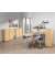 Sitz-Steh-Schreibtisch Comfort Multi M Pro, elektrisch höhenverstellbar, 64-130cm (H), 180x80cm (BxT), L-Form, buche / silber