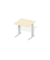 Schreibtisch Comfort M MULTI M, manuell höhenverstellbar, 64-84cm (H), 80x80cm (BxT), quadratisch, ahorn / silber